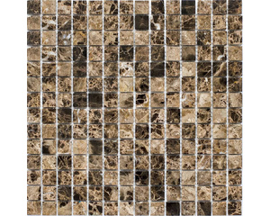 Мозаика мраморная StarMosaic Wild Stone темно-коричневая 30,5х30,5 см